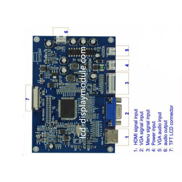 Разрешение яркости 1024кс600 дисплея цвета ХДМИ Тфт Хдми 7 250кд/М2