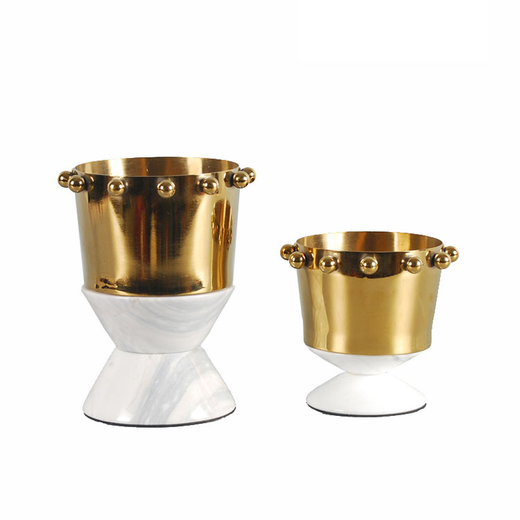 Marble Stand Gold Plated 200X280mm Deco Flower Bowls
