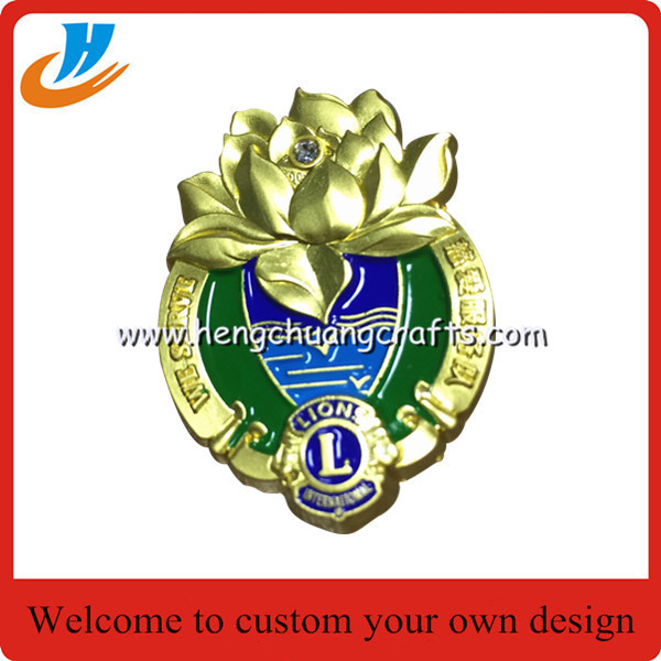 PVC LED badge, Metal LED lapel pin enamel pin with fashion design