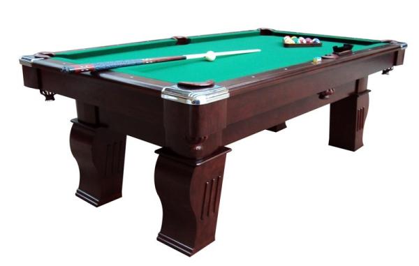 96 Inches Classic Pool Table , Modern Billiard Table With Wool Felt Leather Pocket