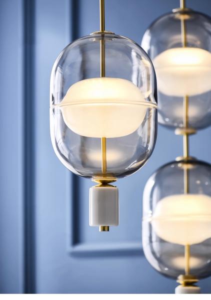 Post-modern Light Living Room Glass Pendant Light Creative Chandeliers for Home
