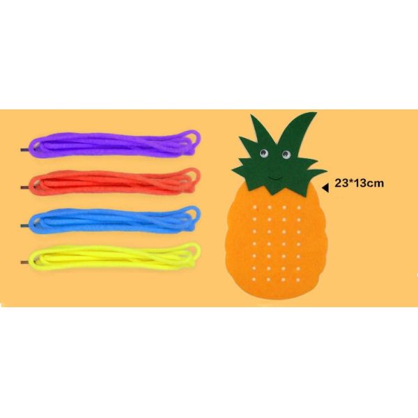 Handmade 23*13cm Pineapple Laces Children'S Educational Toys