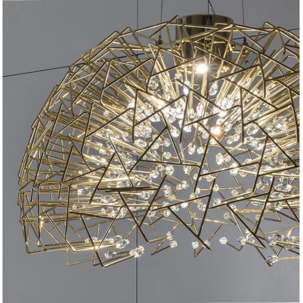 Crystal Hanging Lights Stainless Steel Chandelier D60*H60cm 110V-240V