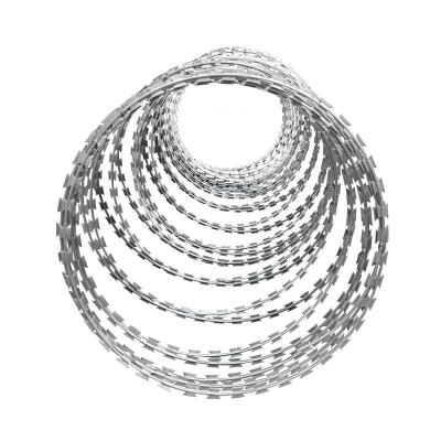 Professional Manufacture Silver Concertina Razor Barbed Wire with Zinc Coated Surface
