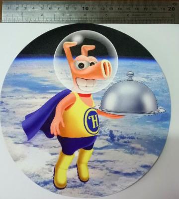 Garment Heat Transfer Dye Sublimation Patches Merrow Border Cartoon Logo For Hat