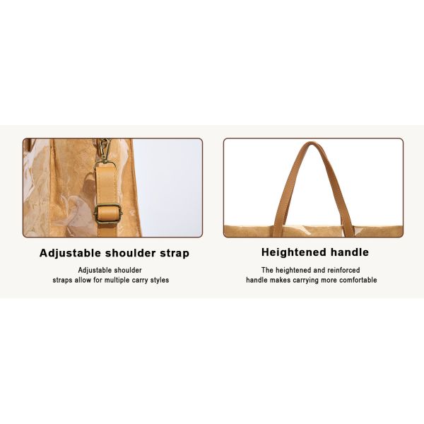 Sustainable Recyclable Tote Bag For Women, TPU Waterproof And Tyvek Paper Material Casual Shoulder Bag Handbag For Work, Travel, Gym