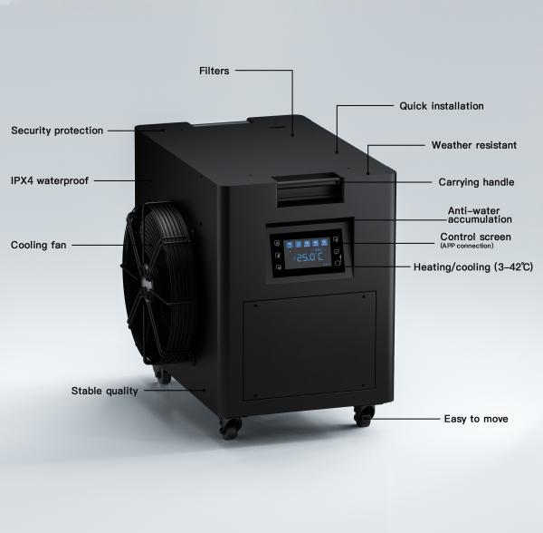 Customized Ice Bath Chiller Freestanding With Various HP Capacity
