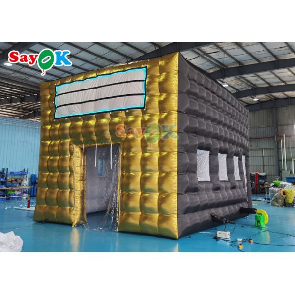 LED дискотека ночной клуб вечеринка палатка надувная палатка надувный ночной клуб для событий для взрослых черный кубический дом