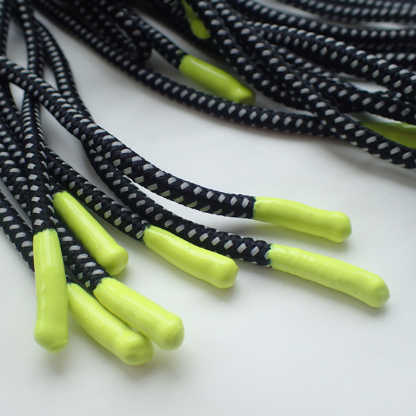 Сияющий силикон кончает шнур шелка полиэфирных волокон 90cm заплетенный