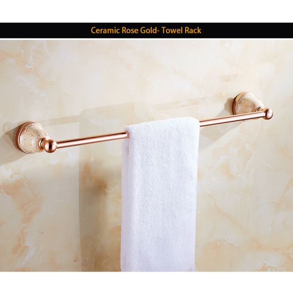 Space Aluminum Six-piece Set Towel Rack Package for Continental Hotel Bathroom