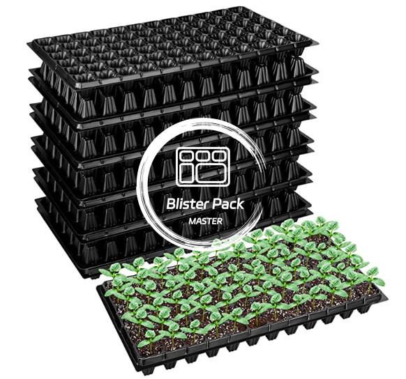 72 Caixas de arranque para sementeira de células Placas de cultivo de plástico ecológicas para o cultivo de plantas