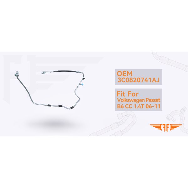 3C0820741AJ décharge Volkswagen Passat B6 CC 1.4T raccord de tuyau en aluminium 06-11