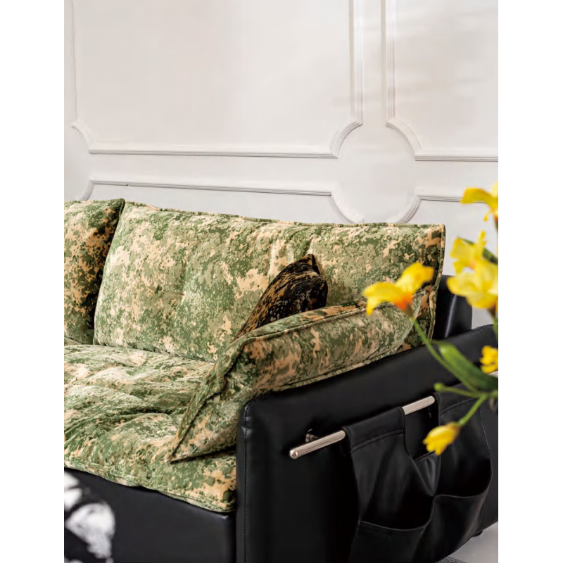 Modern retro fabric leather splicing sofa , hotel furniture