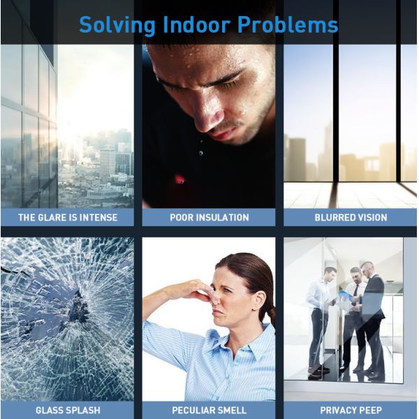 Строительная полосатая стеклянная пленка для маскировки конфиденциальности 2мл 1,52м х 30м