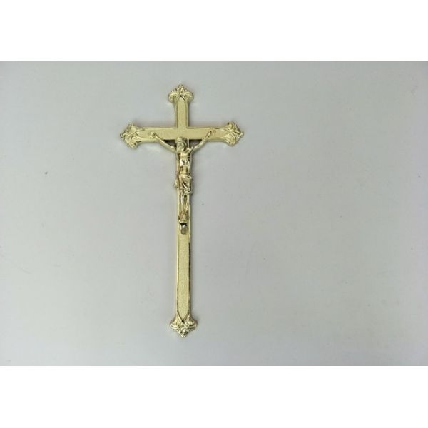 38.5×18.5cm Pale Gold PP Plastic Funeral Frucifix