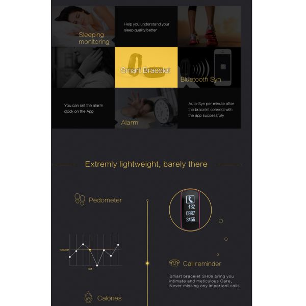 Touch Screen Waterproof Activity Fitness Tracker with Heart Rate Monitor