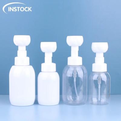 Cosmetic Bottle 300/500ml Foam Bottle Soap Dispenser With Flower Shape Pump Facial Cleanser Hand Wash Bottle