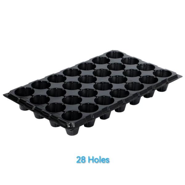 28 Hole Black Agriculture Plastic Trays Aging Resistance For Planting Vegetable