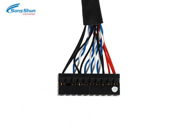 LCD LVDS Cable Assembly DF19G-30S-1C 30Pin 0.6 Mm For Video Camera Scanner
