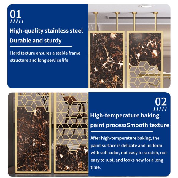 Modern Decorative Metal Room Divider Rust Resistance Customization For Home Entrance