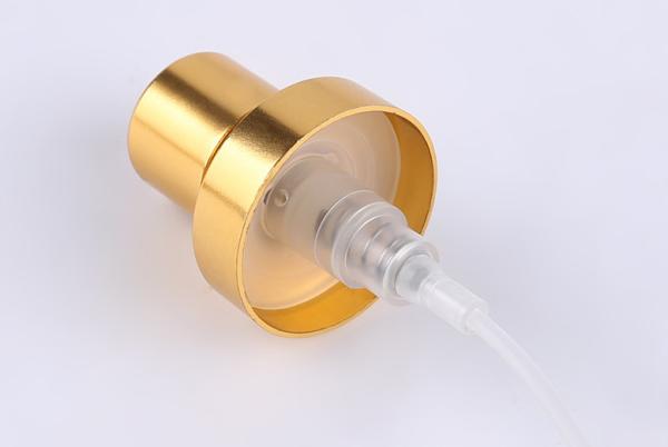 Gold Perfume Atomiser Pump , 18MM Aluminum Mist Sprayer For Perfume Bottles