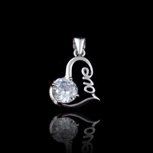 Pendente de prata do zirconita do querido para as meninas que encantam o serviço