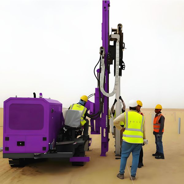 Anchor Piling Rig FIexible Angle Adjustment Hydraulic Drilling Rig Photovoltaic Pile Driver Machine