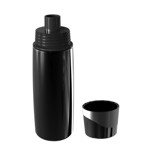 Black Vacuum Alkaline Water Flask 7cm D With 500L Filter Life