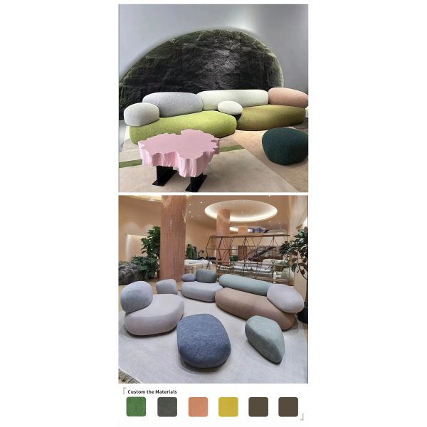 Armless Sectional Sofa Set Modern Modular with Plastic Legs Minimalist Nordic Style Italian Design Living Room Sofas