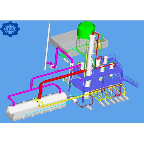 5TPD 10TPD 20TPD Used Oil Refining Machine Waste Engine Oil Diesel Distillation Plant