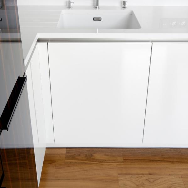 Acrylic Free Standing Kitchen Cabinet Modern High Gloss White Wood Grain Kitchen Units