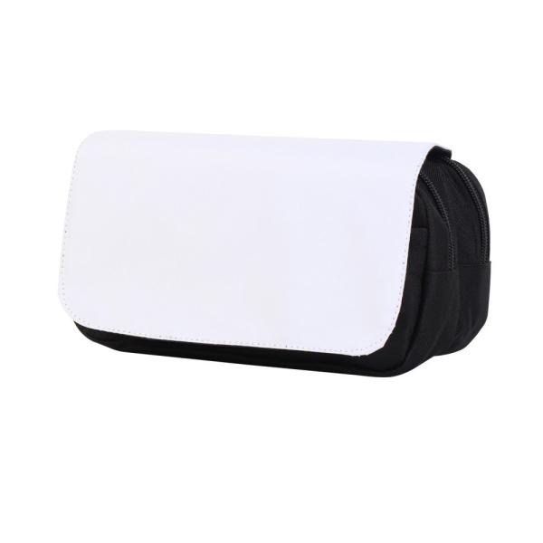 Sac cosmétique personnalisé en polyester imprimable en blanc sac crayon en sublimation