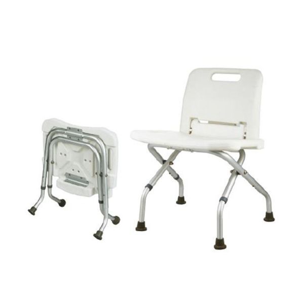 Elderly Aluminum Foldable Shower Chair Bath Seat with Back