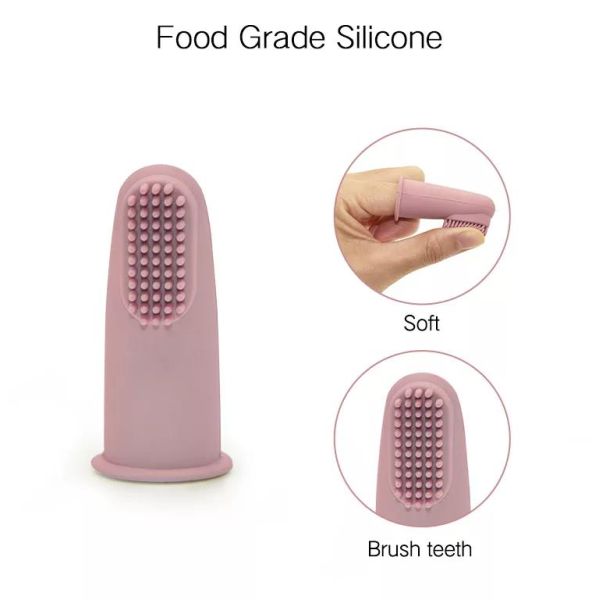 OEM ODM Infant Finger Toothbrush 360 Degree Silicone Finger Toothbrush For Newborn Babies