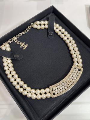 Light Gold Fine Jewelry Necklaces Sophisticated 40cm Length With Pearls