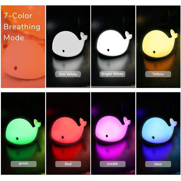 Lumière de nuit en silicium, lampes d'animaux, enfants, décoration à petite touche