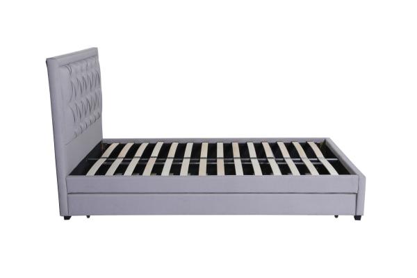 Italian Style Queen Size Platform Bed Iron And Wood Metal Support Legs
