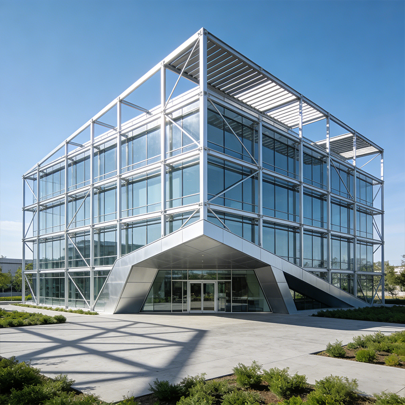 Prefab Commercial Steel Frame Building for Office / Retail Projects