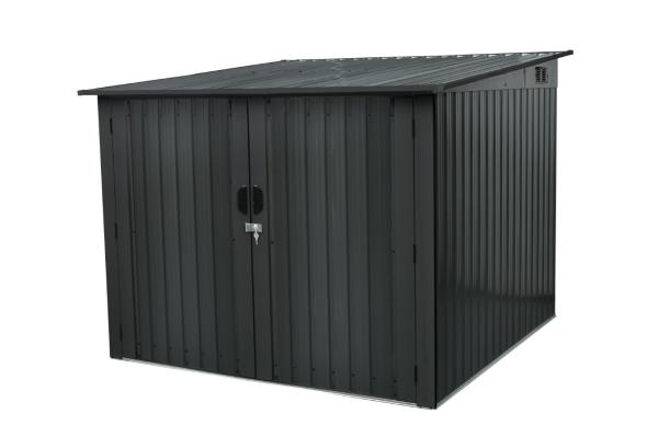 0.6mm Metal Bike Storage Shed 4 Bikes 80.3inch HDG Galvanized Color Sheet Material