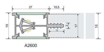 A2600 Board Light Recessed Installation Dimmer Touching or Hand Shaking Sensor Switch DC12V SMD2835/60PCS 2x7.2W/m