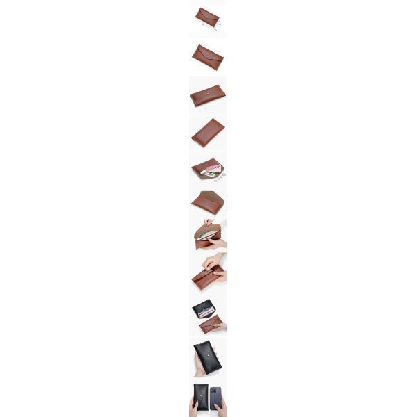 Colefa Korean Style New Arrival PU Leather Long Wallet for Women Ultra-Thin Minimalist Casual Coin Holds Phone Soft Bag Clutch