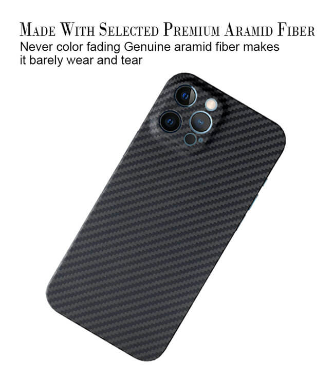 случай волокна Aramid Pro максимального тонкого света iPhone 12 ровный