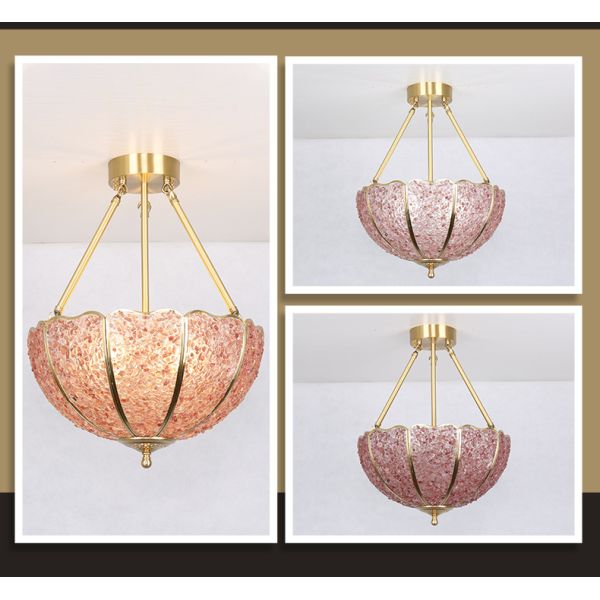 All Copper Crystal Chandelier Living Room Bedroom Study Hotel Room Homestand  Watermelon Light