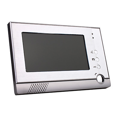 Two 7 Inch Monitor Color Video Door Phone System with Alloy Weatherproof Cover Camera