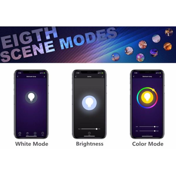 Multicolor Smart Led Downlight with Wifi Tuya App Control and Rgbcw Dimming Function