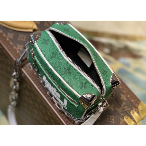 Mini Soft Trunk Chain Bag Monogram Carvas And Leather Luxury Cross-Body Bag Unique Letters Decrocation Box Bag