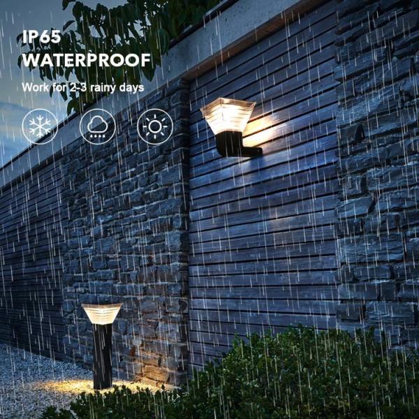Outside Garden Landscape Decoration Wall Light Led Waterproof Ip65 Solar Outdoor Wall Lamps