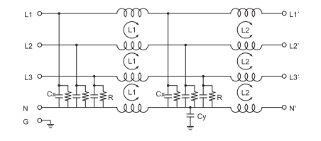 440V трехфазный четырехпроводной фильтр 150A фильтр подавления EMI для промышленного применения