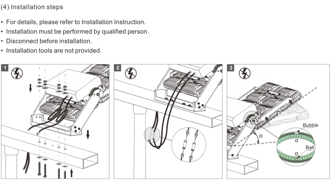 IP66 5 ans de garantie réglable haute puissance LED Flood Light avec une longue durée de vie pour le terrain de sport haut mât