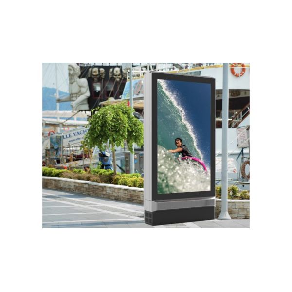 4k Led Backlit 2500nits Outdoor Lcd Kiosk Exterior Floor Standing IP56